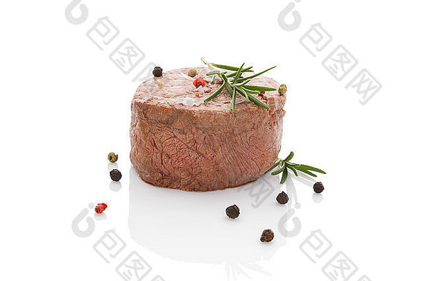 牛排孤立的<strong>白</strong>色背景烹饪红色的肉吃