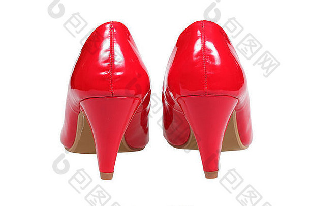 一双红色女鞋