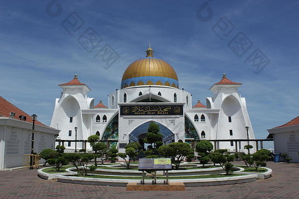 清真寺海峡马六甲海峡马来西亚
