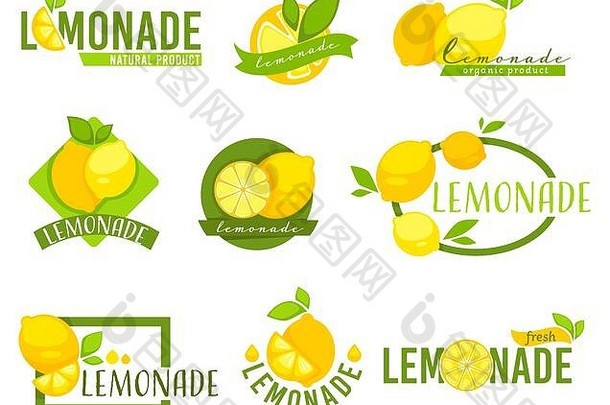 柠檬水标签柑橘类水果柠檬象征集