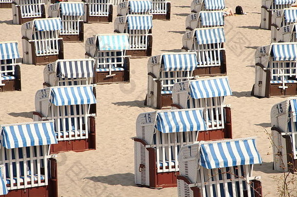 波罗的海的沙滩椅