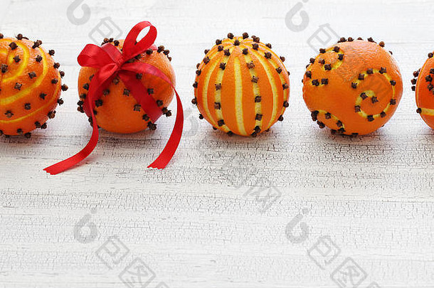 五香橙色香盒球有香味的圣诞节装饰