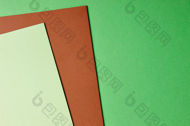 彩色的纸板背景<strong>绿色</strong>棕色（的）语气复制空间水平
