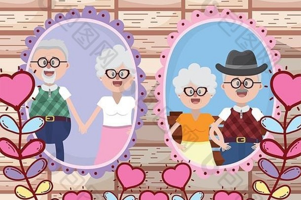 祖父母老年夫妇