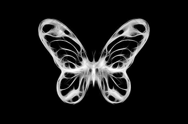 插图蝴蝶混合媒介黑色的白色颜色