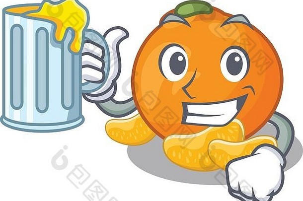 汁橘子吉祥物形状