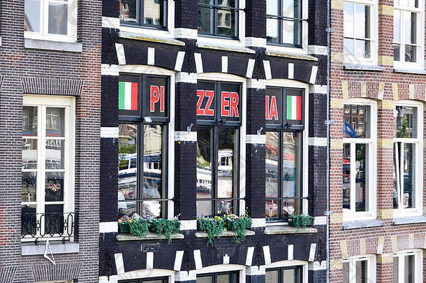荷兰房子外墙阿姆斯特丹荷兰