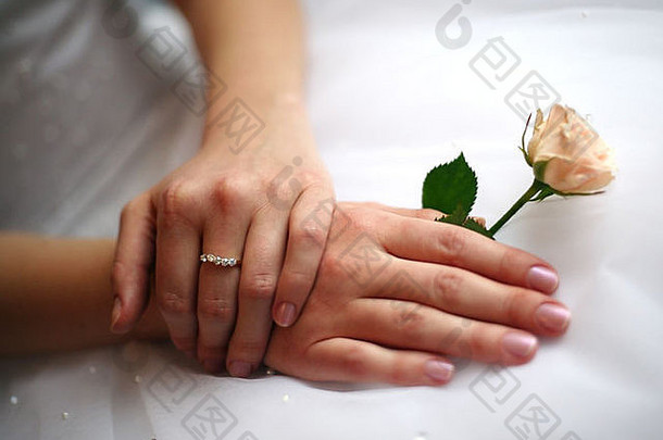 手新娘环小玫瑰