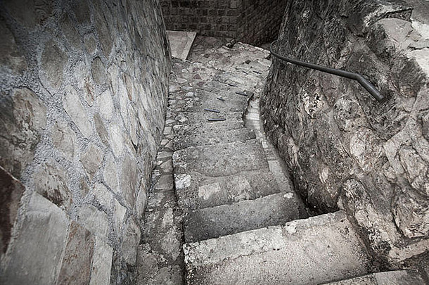 石头楼梯街Perast小镇黑山共和国
