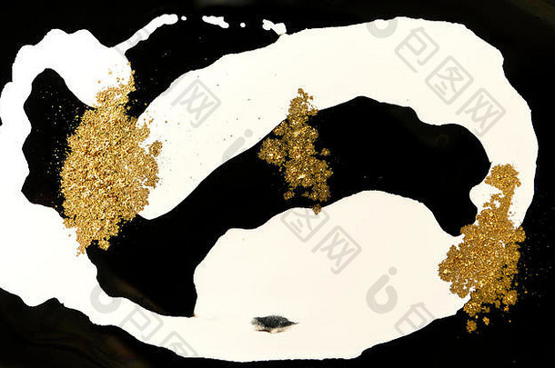 黄金大理石花纹纹理设计黑色的金大理石模式流体艺术
