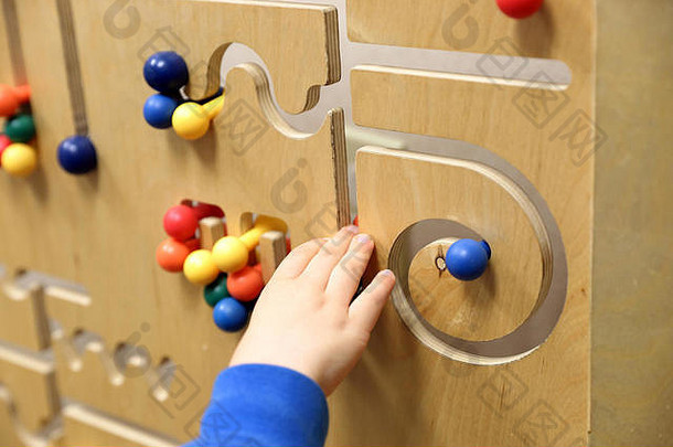 孩子的手戏剧木教育玩具学习排序问题解决