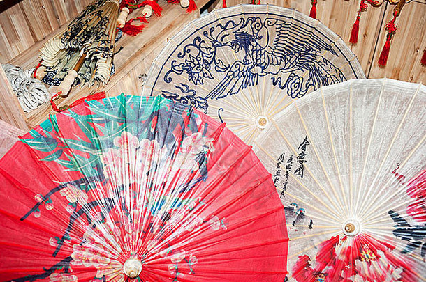 中国人艺术工艺品油纸伞