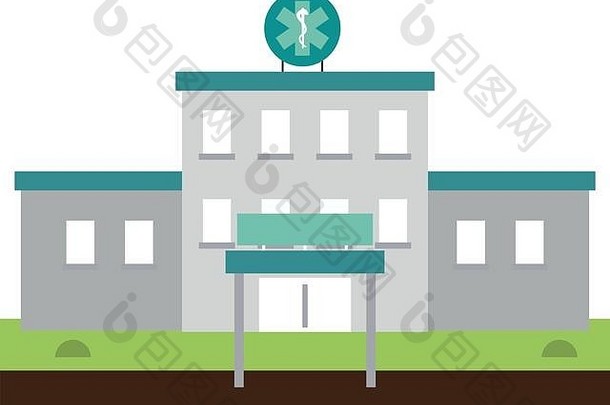 医院建筑图标图像