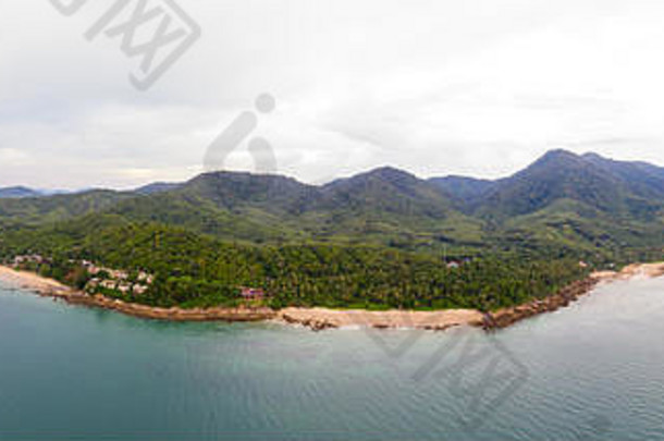 全景空中视图lanta岛甲米南部泰国海洋自然全景景观热带气候海海滩海岸概念