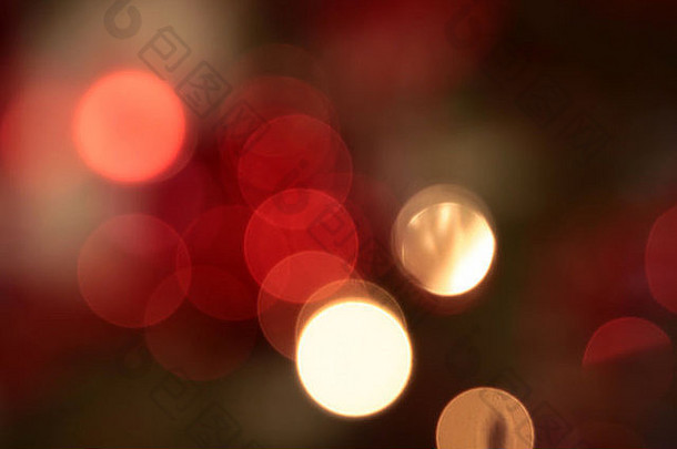 摘要红色的灯圣诞节树背景