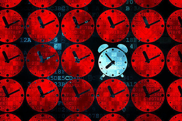 时间轴概念报警时钟图标数字背景