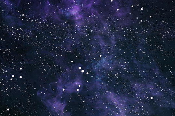 色彩斑斓的布满星星的晚上天空外空间背景