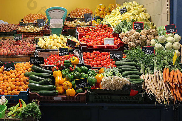 水果蔬菜农民市场大厅布达佩斯