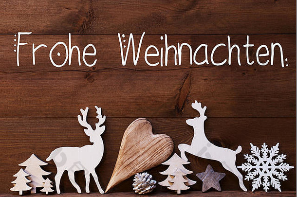 reindee心树冷杉锥喜圣诞节意味着快乐圣诞节