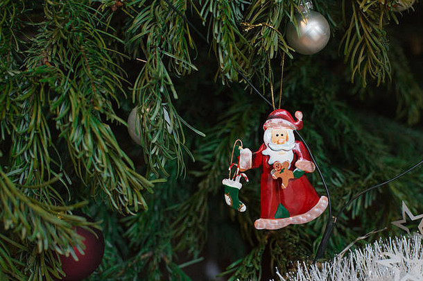 圣诞节树覆盖装饰花环圣诞老人老人期12月节日家庭传统