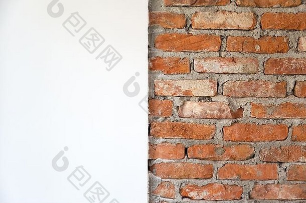 墙砖石膏石灰贴白色墙砖墙一半墙砖一半石膏whitewashe