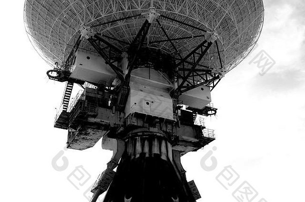 黑与白可爱的几何摘要艺术黑色的喜怒无常的有创意的射电望远镜天空广播telescopeart