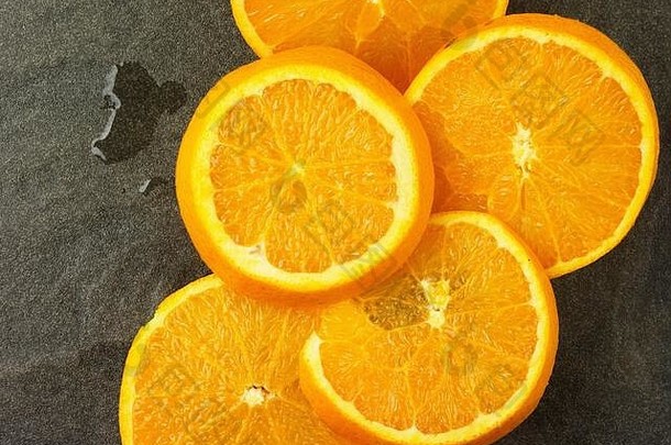 橙色片水果食物生活安排静物