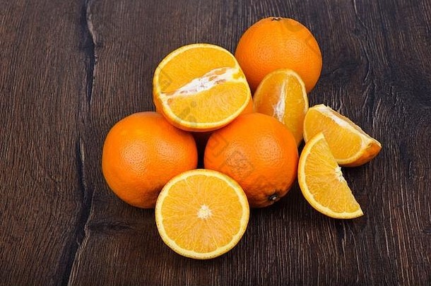 橙子片木表格预防感冒健康的生活方式