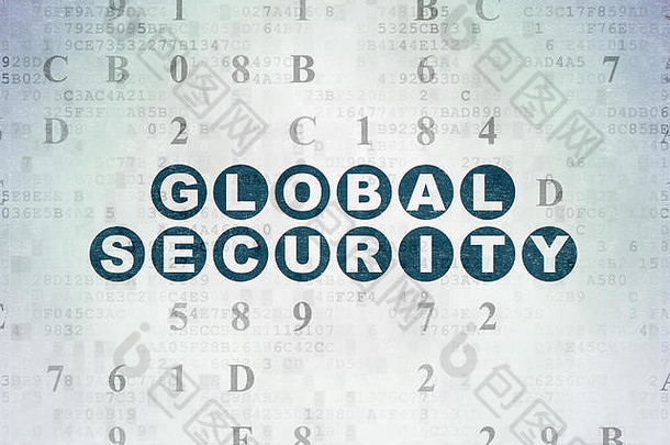 安全概念全球安全数字数据纸背景