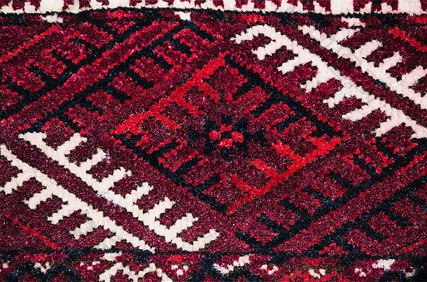 细节边缘明亮的地毯编织骆驼羊毛