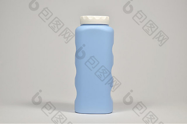 蓝色的塑料容器滑石白色成员