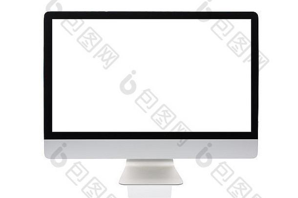 电脑屏幕孤立的白色背景
