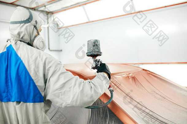 汽车画家保护工作服呼吸器绘画车身体油漆室