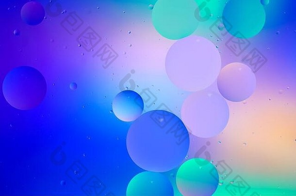 前视图运动石油泡沫液体石油表面五彩缤纷的背景神奇的结构色彩斑斓的泡沫色彩斑斓的艺术图像