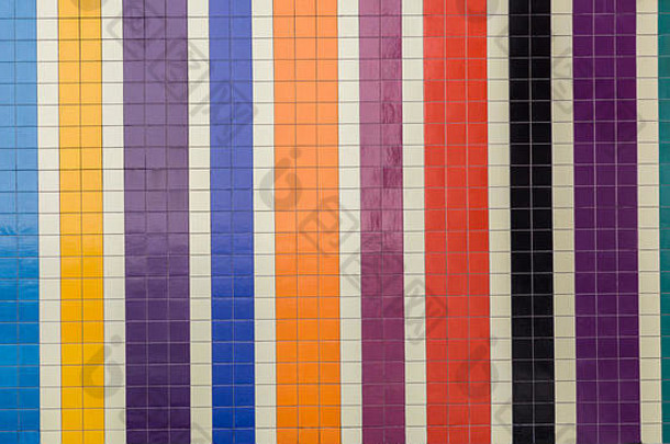 垂直色彩斑斓的瓷砖墙城市有创意的颜色背景设计