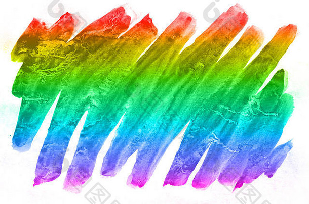 摘要水彩背景多色的墨水污渍光谱颜色背景图像使水彩画彩虹颜色解决方案