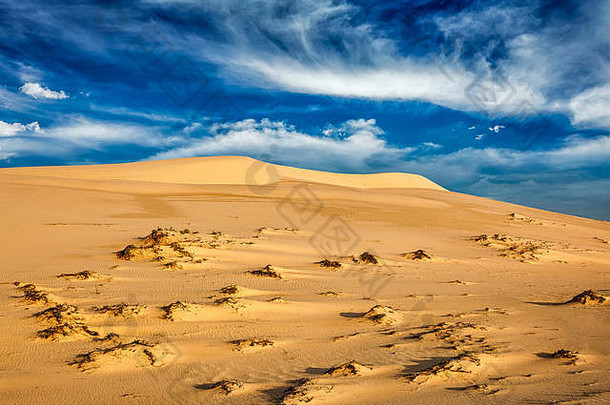 沙漠沙子沙丘日出