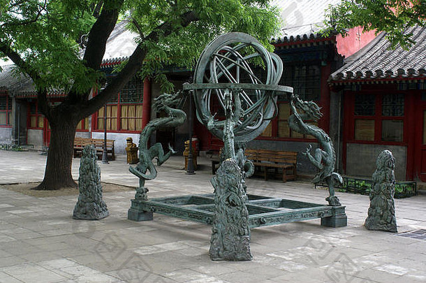ming王朝手镯的球院子里北京古老的天文台中国