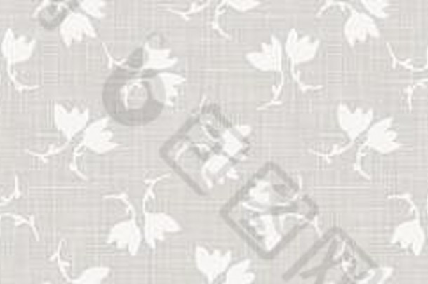 灰色的法国亚麻纹理横幅背景印刷白色冬天叶子自然原色本色亚麻纤维无缝的模式有机关闭