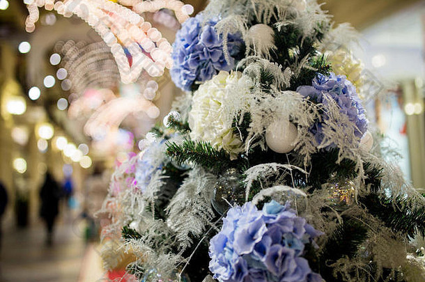 圣诞节树装饰花