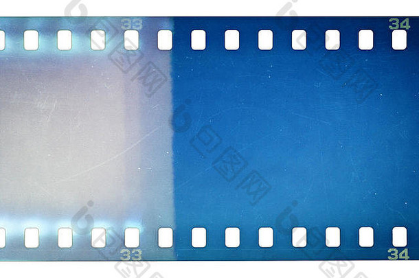 空白颗粒状的电影带纹理背景很多灰尘噪音光泄漏孤立的白色