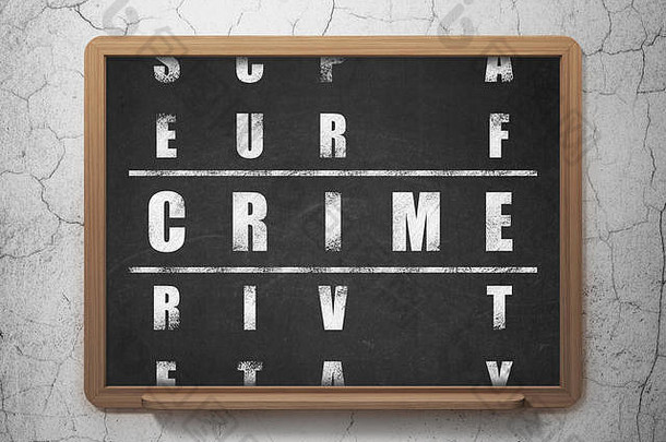 隐私概念犯罪填字游戏谜题