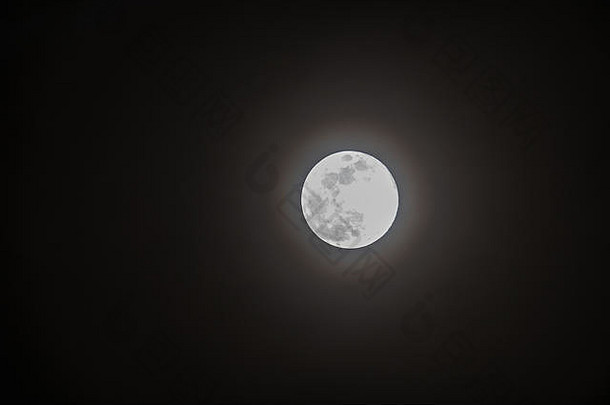 超级蠕虫月亮拍摄天空阿尔伯克基墨西哥3月