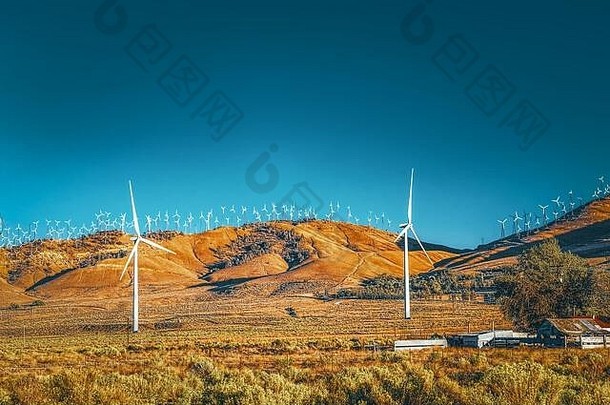 风发电机没完没了的字段亚利桑那州美国