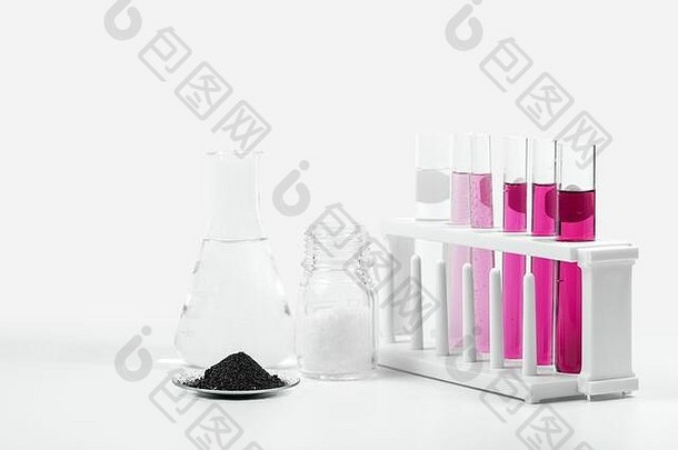化妆品化学物质成分白色实验室表格钾高锰酸盐酒精微晶蜡