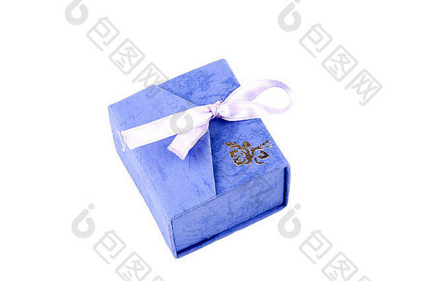小淡紫色礼物盒孤立的白色背景