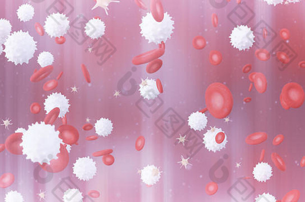 插图血红色的细胞白色细胞血小板