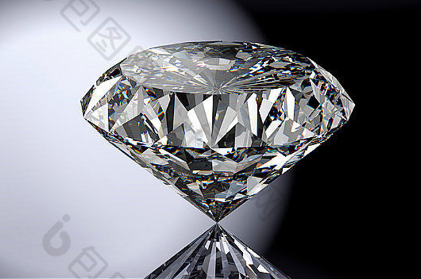 完美的钻石孤立的闪亮的背景剪裁路径