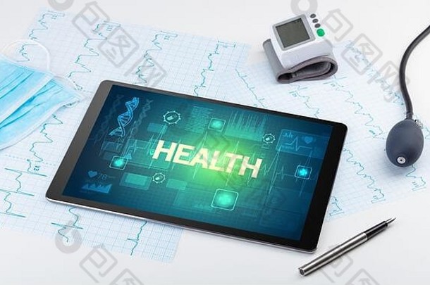 平板电脑医疗的东西健康登记预防概念