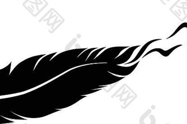 黑色的白色单色羽毛鸟纹身